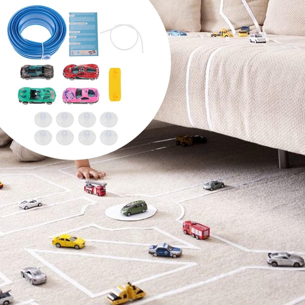 Roll&Race Circuit Voiture Flexible 4 m pour Enfants, Enroulable | Crée rampes, loopings et sauts; Link&Race relie les circuits. Adapté à de nombreuses