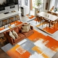 thumbnail image 5 of Burnt Orange Grey Area Rugs 3x5 for Living Room, Oil Painting Smear Modern Abstract Art Non Slip Washable Rug Runner, Low Pile Indoor Floor Carpet Mat Bathroom Rugs for Bedroom, Kids Room, 5 of 9