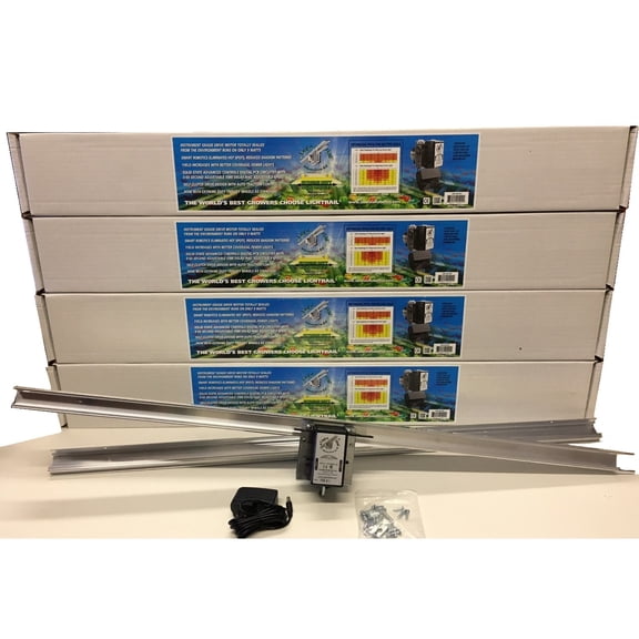 (4) Light Rail 4.0 AdjustaDrive Kits Motor with Rail, LightRail Robotic Grow Light Mover Genuine Solidly Made in USA