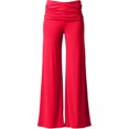 thumbnail image 4 of Byworldtasic Fold Over Pants for Women Wide Leg Low Waisted Yoga Leggings Dance Lightweight Flowy Palazzo Lounge Pants, 4 of 6