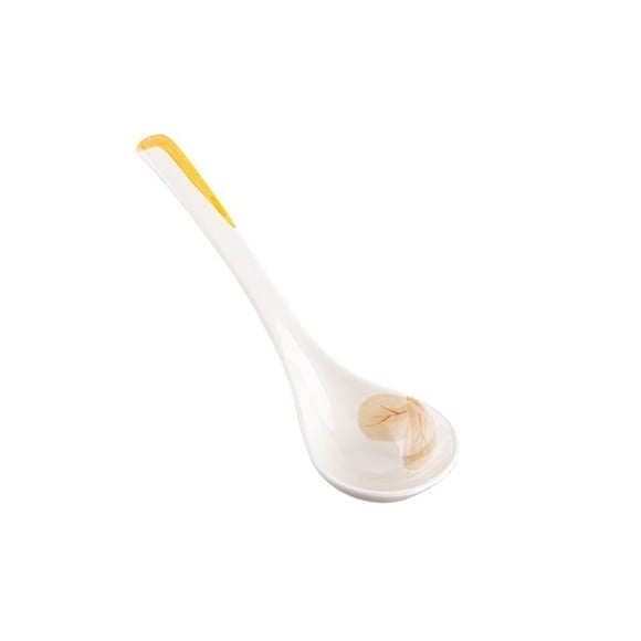 White Soup Ladle Ceramic Strip Pattern Spoons Big Serving Cooking Spoons Steel Gravy Ladles for Serving