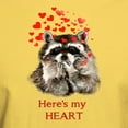 thumbnail image 3 of CafePress - Here's My Heart Cute Raccoon Blowing Kisses Quote - Men's Classic Graphic T-Shirt, 3 of 4