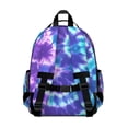 thumbnail image 3 of Purple Blue Tie Dye Pattern Backpack for School,Cute School Bag,Schoolbag with Adjustable Shoulder Straps & Padded Back,15.25"x11.5"x5.25", 3 of 5