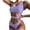 Purple, variant on TIHLMK Bathing Suit for Women Women Bikini Solid Hollow Out One-Piece Swimwear Swimsuit Beachwear Set Gift for Women