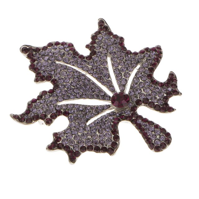Broche De Hoja De Arce Otoñal, Broche De Moda, Joyería De Boda De Navidad, Púrpura Sunnimix Broche