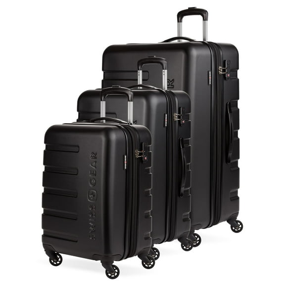 Luggage SwissGear 7366 Hardside, juego de 3 piezas, expandible, negro