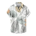 thumbnail image 1 of Mens Casual Manga Corta Botón Abajo Camisas Impresas Bolsillo Botón Turndown Cuello Top Blusa Camisa, 1 of 5
