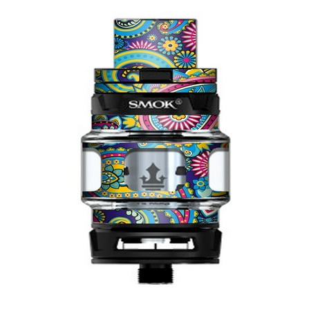 - Skin Decal Vinyl Wrap for Smok TFV12 Prince Tank Vape Kit skins stickers cover/ Colorful Paisley Mix