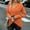 Orange, variant on Amidoa V-Neck Womens Sweaters Long Sleeve Black Wrap Shirring Hem Cable Knit Sweaters Cardigans for Women M