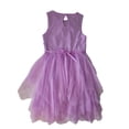 thumbnail image 2 of Zunie Girl Occasion Knee Length Lined Layered Sleeveless Dress (Lilac, S (6/6X)), 2 of 2