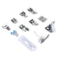 thumbnail image 1 of Zipper Presser Feet, Easy Installation Sewing Machine Presser Foot Set 11pcs Stainless Steel  for 505A, 1 of 8