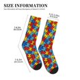 thumbnail image 3 of Unisex Autism Awareness Puzzles Novelty Ankle Socks Colorful ComfortSoft Lightweight Sports Athletic Socks, 3 of 7