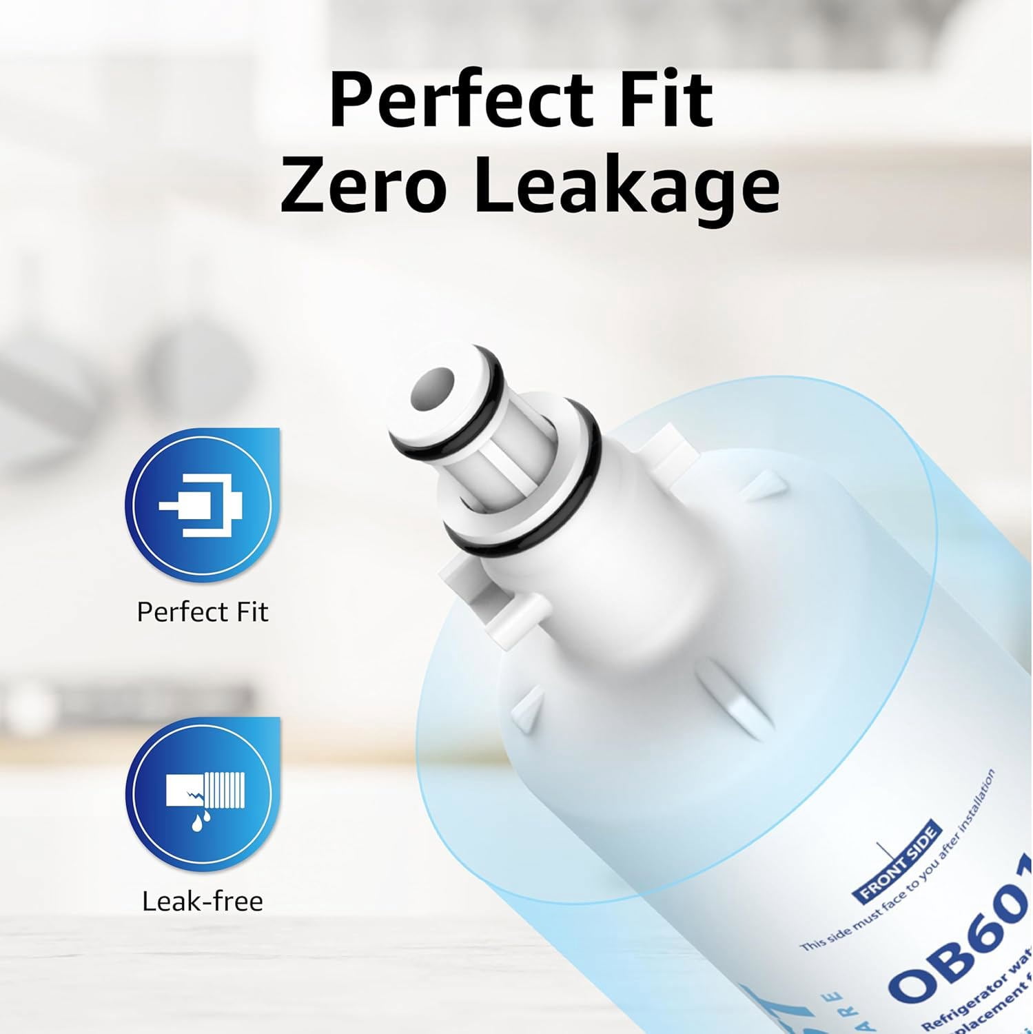 Overbest Replacement for GE® RPWFE, RPWF (Built-in CHIP) Refrigerator Water Filter,Compatible with GFE28GYNFS, GFE28GELDS, 2 Filters