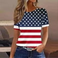 thumbnail image 2 of VerPetridure American Flag Shirt Women 4th of July Patriotic T Shirt Funny Stars Stripes Graphic Tee Independence Day T-Shirt Top, 2 of 4