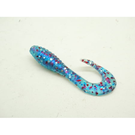 Hawaiian Angler 2 Grub Bait Blue Obake Fire Plastic Bait