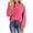 Hot Pink, variant on Kaemgyyd Hoodies for Women Casual Lightweight Solid Textured Sweatshirt Loose Long Sleeve Crew Neck Pullover with Pocket