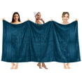 thumbnail image 6 of Dan River Bath Sheet 1 pack 40x80 in Soft Absorbent and Quick Dry jumbo Cotton Towel - Opal Blue, 6 of 8