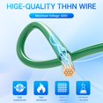 thumbnail image 3 of Cable MEIHUIJI 8 AWG THHN 7,6 m 600 V verde nylon PVC, 3 of 7