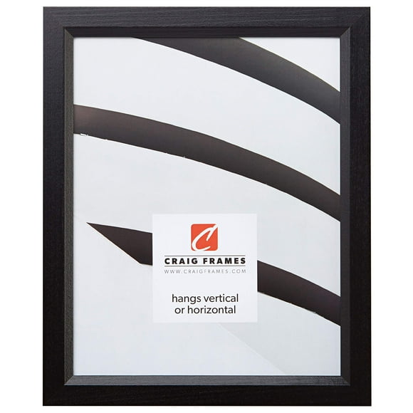 Craig Frames 7171610Bk Wood Grain Finish 13 By 14-Inch Picture/Poster Frame, 0.825-Inch Wide, Solid Black