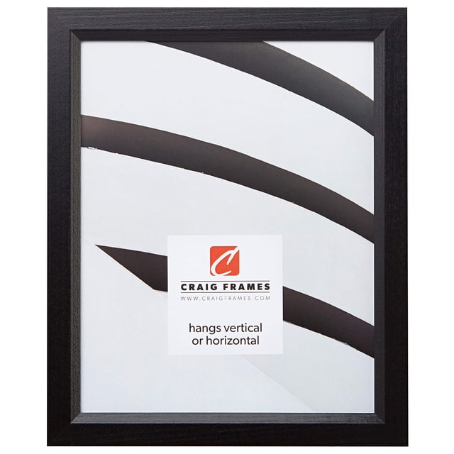 Craig Frames 7171610Bk Marco Para Cuadros/Pósteres Con Acabado De Veta De Madera De 10 X 25 Pulgadas, 0,825 Pulgadas De Ancho, Color Negro Macizo
