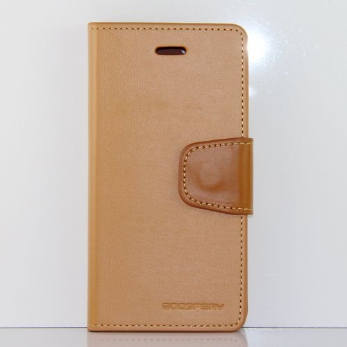 TopSave Goospery SONATA Card Holder Leather Folio Wallet Flip Case For iPhone 6,6s,Carmel