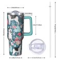 thumbnail image 2 of OBREWU Husky Dog Flower Floral Tumbler with Handle and Lid,Husky Dog Flower Floral 40oz Double Wall Vacuum Insulated Tumbler,Cups Gift for Women and Men, 2 of 7