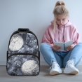 thumbnail image 3 of POLERO Front Pocket Backpack for Travel School, Polyester Fabric Breathable Bookbag, Golf Ball Grunge Pattern, 3 of 10