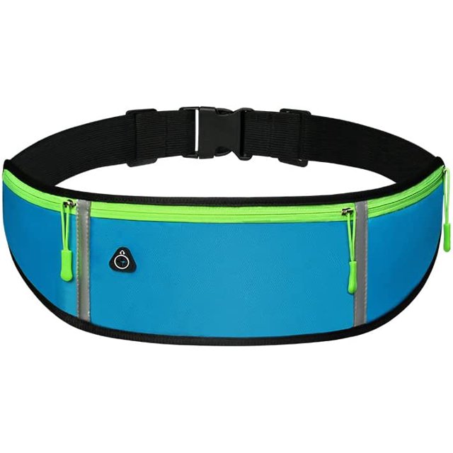 Riñonera Riñonera Cinturón de corredores Cinturón de corredores reflectante para senderismo Fitness Ciclismo Entrenamiento Gimnasio Viajes Correr Cinturón de bolsillo (Azul) JFHHH pequeña