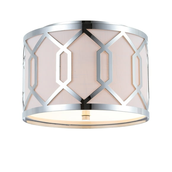 JONATHAN Y JYL3501B Hexagone 2 Lumières 12.5 Pouces Métal LED Montage Affleurant Contemporain, Transitionnel Dimmable, 2700K Lumière Chaude et Confortable, Cuisine, Couloir, Salle de Bain, Escalier, Chrome