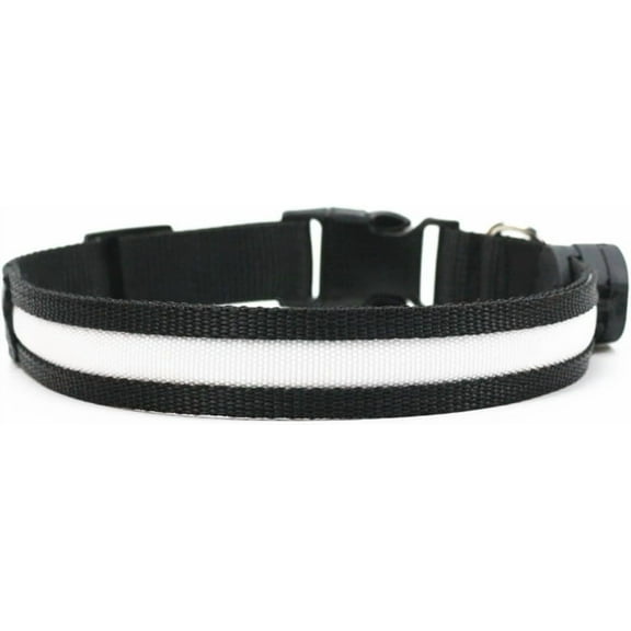 EONQY Light Up Dog Collar, LED Dog Collar Light USB Rechargeable, 8 Colors Change Glowing Dogs Collar for Small, Medium, Large Dogs