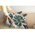 thumbnail image 2 of Ambesonne Monstera Throw Pillow Cover 2 Pack, Abstract Mid Century Art, 20", Fern Green Teal and Pale Grey, 2 of 7
