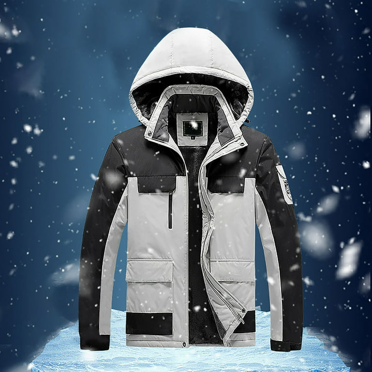 2023 Men's Winter Jacket And Coats Thicken Warm Hooded Mid Length