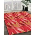 thumbnail image 3 of Ahgly Company Machine Washable Indoor Rectangle Transitional Bright Orange Area Rugs, 7' x 10', 3 of 7