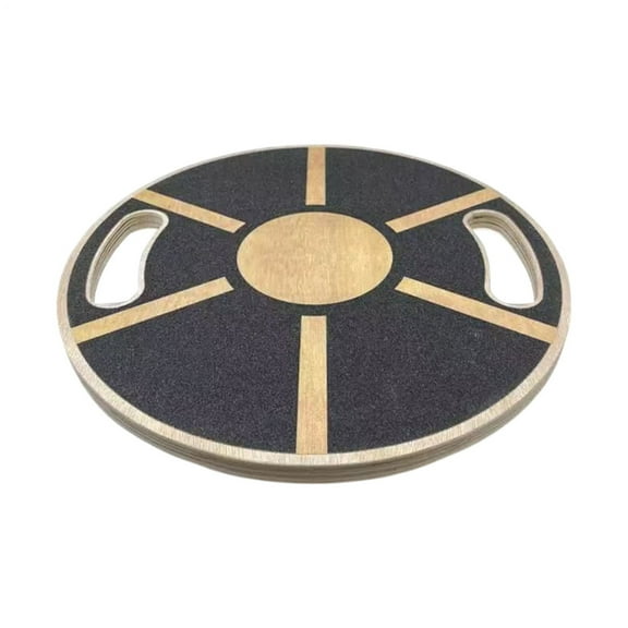 MezoJaoie Balancing Board 360 Degree Rotation Wooden Balance Board Core Non-slip Trainer for Enhancing Stability Training Calf Waist Ankle Support Full Body Exercises Yoga Planks vividly