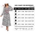 thumbnail image 5 of Vestido largo PRETTYGARDEN con estampado floral de otoño, manga larga y cuello en V, 5 of 5