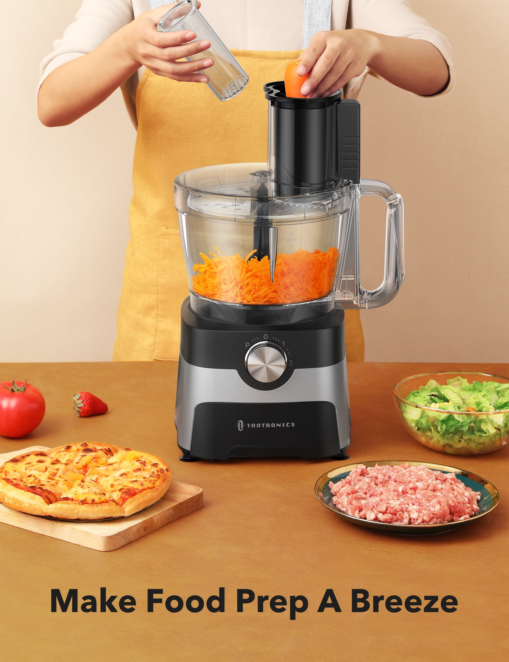  Kognita 13 Cup Food Processor Blender Combo Vegetable Chopper,  Food Processor 500W with 2 Speeds Plus Pulse for Chopping, Slicing, Fine  Grating, With 8-in-1 Multi-function Grinding Cup and Mixing Cup: Home