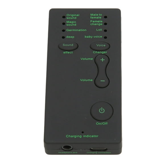 Handheld Voice Changer, Sound Card Voice Changer Long Battery Life 7 Modes 106dB Mini  For PC For Laptop