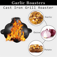 Cast Iron Smoker Roaster Garlic Roster , Smoker Box, PreSeasoned Cast