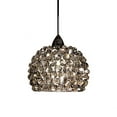 thumbnail image 1 of WAC Lighting Gia Halogen Quick Connect Pendant Black Ice Shade With Brushed Nickel Socket Set, 1 of 1