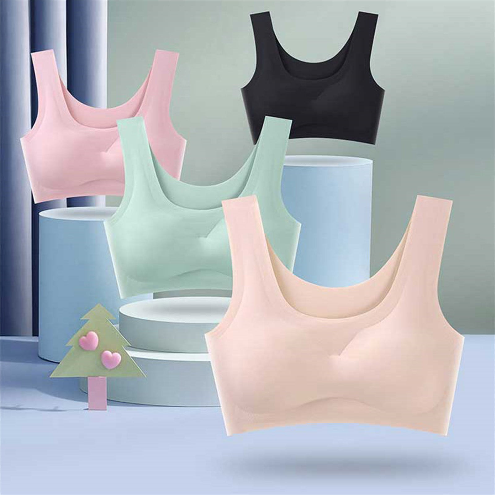 FGDJEE Ultra Thin Ice Silk Bra Comfort Bra Seamless Daily Sports Bra Beauty  Back Yoga Workout Sports Bras for Women, Beige, Large : :  Clothing, Shoes & Accessories