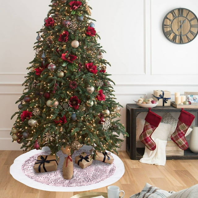 LSLJS Jupe de Sapin de Noël Décoration Classique Élémentaire de Noël Jupe de Sapin de Noël Décoration de Fond de Sapin de Noël Décorations de Noël Cadeau Produits de Fête