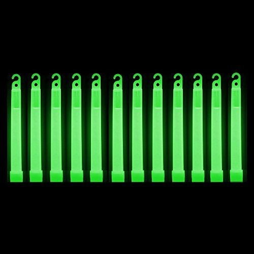 12 Industrial Grade Glow Sticks, 6" Ultra Bright Emergency Light Sticks