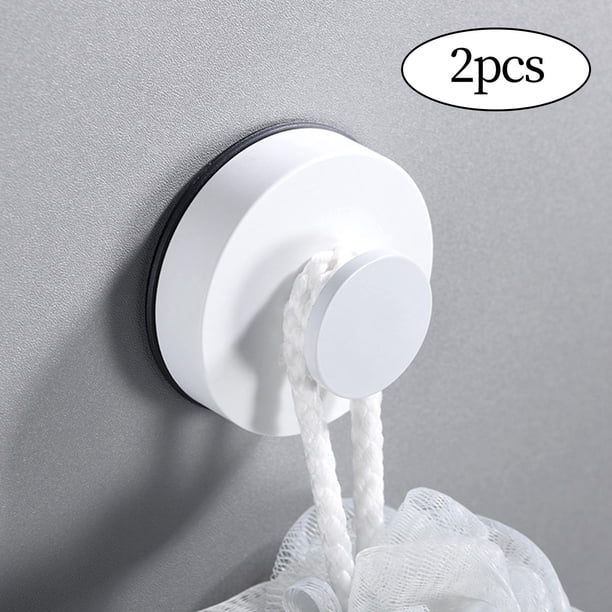 Ganchos de Ventosa Impermeables, Organizador Colgante Decorativo Estable Multiusos para El Hogar, Sala de Estar, Hotel, Baño, Dormitorio, 2 U Blanco Baoblaze Gancho organizador