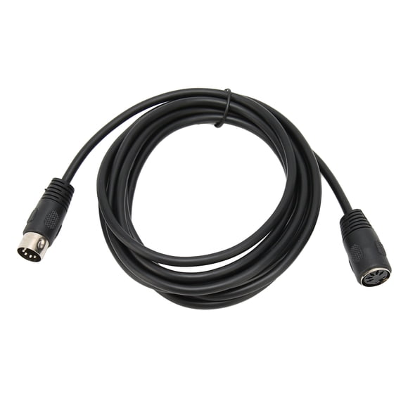 5 Pin MIDI Extension Cord, 9.8ft 5 Pin MIDI Keyboard Extension Cable Male To Female  For Electronic Piano For MIDI Guitars