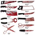 thumbnail image 2 of 3pcs/set Halloween Simulation Bloody Stained Tools Body Parts Garland Banner Halloween Prop Haunted House Decor, 2 of 4
