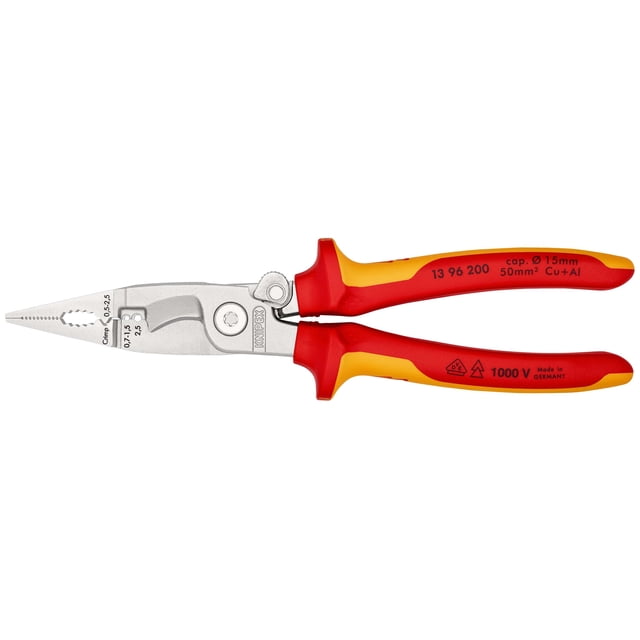 KNIPEX 13 96 200 SB Pinzas aisladas para instalaciones eléctricas 200 mm
