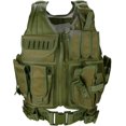 thumbnail image 1 of Chaleco táctico militar de malla, chaleco de combate con cinturón para Airsoft Military Cs Game-Green, 1 of 5