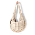 thumbnail image 1 of Bolsa de mano acolchada ODODOS para mujer, color marfil, 1 of 6