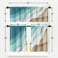 thumbnail image 2 of 36 Kitchen Curtains Abstract Black Blue and Brown Window Curtains and Valances Set of 3 Modern Art Background Short Tier Curtain Vintage Small Kitchen Decor, 2 of 6