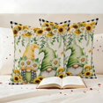 thumbnail image 3 of Sunflower Gnomes Outdoor Waterproof Pillow Covers, Spring Farmhouse Vintage Daisy Floral Leaf Decorative Square Throw Pillowcase Sofa Cushion Sham for Patio/Couch/Chair, 18"x18" 2 Pack, 3 of 8